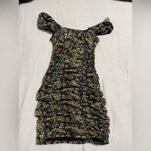 Floral Print Mini Bodycon Dress